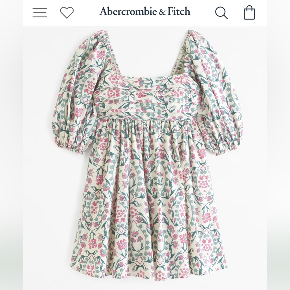The A&F Emerson Poplin Puff Sleeve Mini Dress